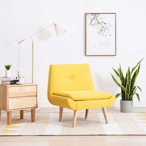 Fauteuil sans accoudoirs Fauteuil de Relaxation Jaune Tissu 16076 (1/5)