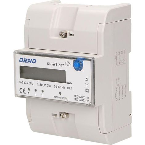 Contatore elettrico trifase Orno OR-WE-507 (1/5)