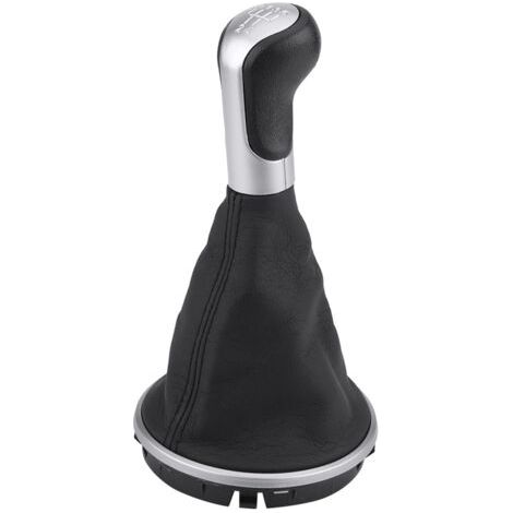 Kit de protección para la palanca de cambios, pomo de palanca de cambios de cuero PU 5J0711113F, perfectamente adaptado al coche. (1/5)
