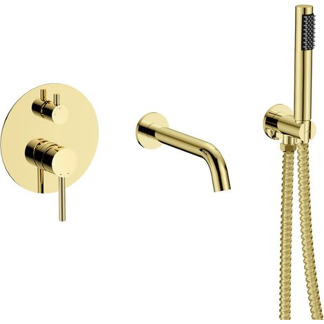Rubinetto per vasca da bagno VEO color oro chiaro, a parete, Besco (1/3)