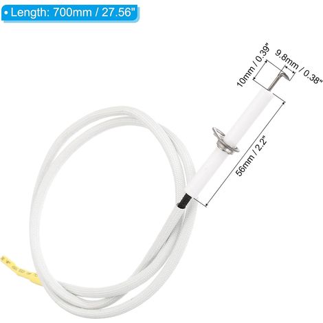 3pcs Céramique Étincelle Électrode Allumeur avec Câbles de Rechange pour BBQ Grill et Gaz Grill Modèles (1/5)