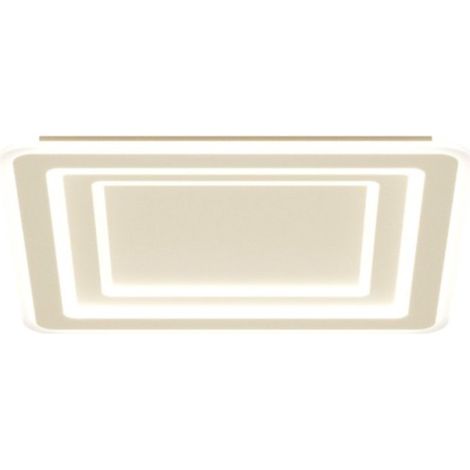 Plafoniera moderna top light zoom 1220 65 led cct switch metallo, finitura metallo sabbia