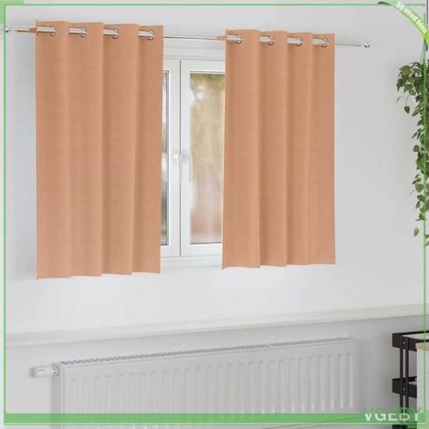 Rideau occultant - FAFEISY - Tissage triple - Marron clair 140 x 140 cm - Bloque 80–90% - Lot 2 pcs (1/5)