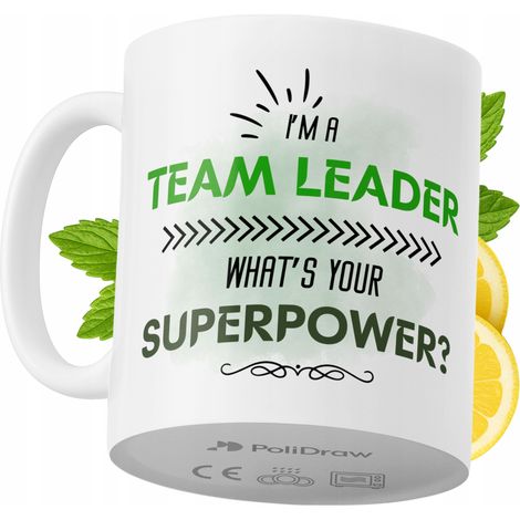 Taza de café/té divertida y humorística para un líder de equipo. Taza con diseño gráfico y texto gracioso para cumpleaños, santos, días festivos. Taza premium para ocasiones especiales en casa, la ofi (1/5)