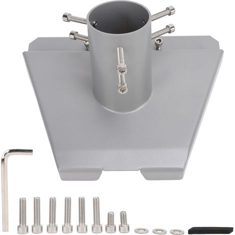 Piastra di montaggio sul tetto in acciaio inossidabile con adattatore per tubo - per antenna Gen3/V3 standard (1/5)