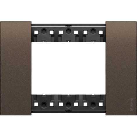 BTICINO KA4803KB - Placca Living Now 3 Moduli Bronze Zama Serie Civile