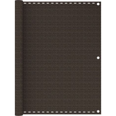 vidaXL Balkonová zástěna hnědá 120 x 600 cm HDPE