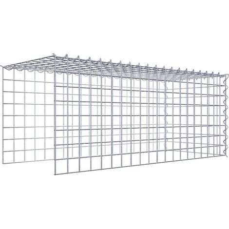 Gabiondeco - Gabion - Element de prolongation en hauteur et en longueur 100 cm x 40 cm x 40 cm (L x H x P). maille 5 x 5 cm. Spirale. Attention il manque deux grill... (1/5)