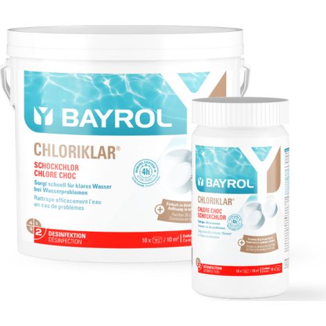 Bayrol – Désinfectant chloré de piscine – Chlore choc effervescent 10 kg – Élimine bactéries et impuretés – Pour traitement choc de l'eau