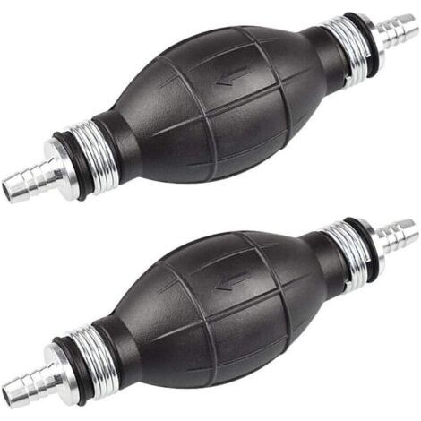 2 PCS Pompes Transfert De Liquide Manuelle en Caoutchouc Pompe À Siphon Manuelle Pompe à Main pour Solvant d'Essence d'Aqueduc Liquide Carburant Diesel d'Essence de Gaz(Noir)