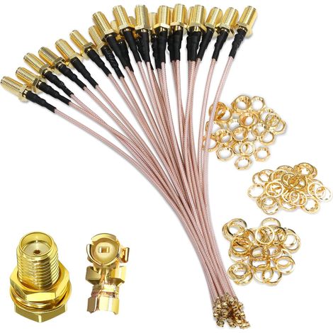 SMA-Buchse auf IPX-Koaxialkabel – 5 Stück – RG178 – 10 cm – Für GPS- und WLAN-Module (1/5)