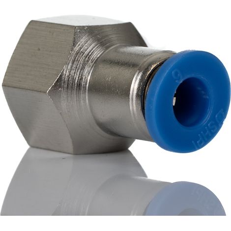 Adaptateur droit fileté hydraulique RS PRO vers Enfichable 6 mm R 1/4 femelle ( Prix pour Paquet de 10 )