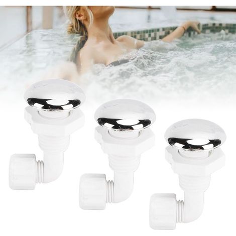 Buse d'Air à Bulles PVC Bow Twist pour Spa (Lot de 3) - Jet Massage Résistant pour Piscine, Baignoire, Jacuzzi (1/5)