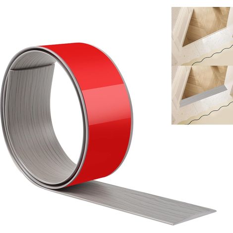 Bande de Transition de Sol JUNART 100cm×5cm, Bandes de Revêtement de Sol Autocollantes en PVC, Bande de Séparation de Porte de Sol pour Joindre les Espaces de Sol, Moquette,Carrelage (1/5)