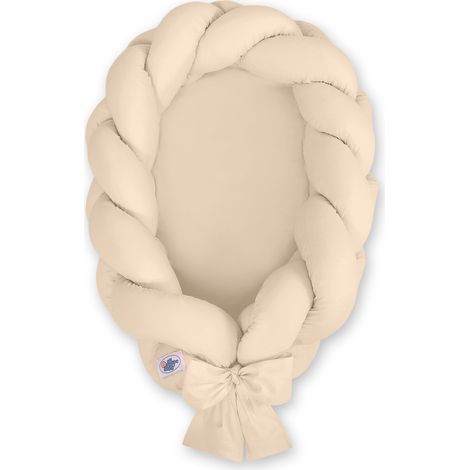 Cocon bébé tressé 2 en 1 - beige