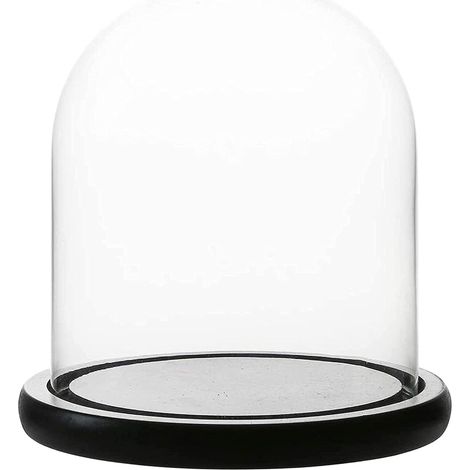 Grande Cloche en Verre de Protection Dôme avec Base en MDF Noir pour Fête de Mariage Fête des mères Décorations de Bureau à Domicile (1/5)