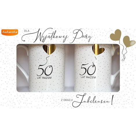 Tassenset zum 50. Hochzeitstag