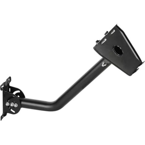 Kit d'adaptateur de poteau pour fixation murale Starlink en acier inoxydable droit et support coudé pour une installation extérieure sécurisée Noir (coude) (1/5)