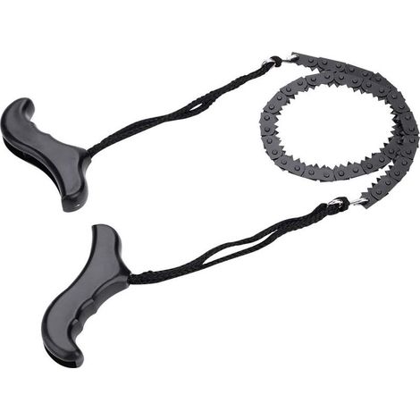 Camping Poche tronçonneuse Scie à chaîne de Poche Main Tronçonneuse avec poignées en acier lame replacement pour la survie Gear, le camping, la chasse (1/5)