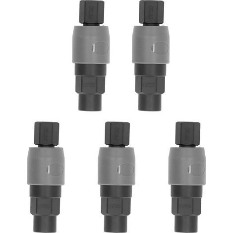 5 Sets of Type C Self-Locking Pneumatic Fittings, Female Thread (SF+PF20) (1/5)