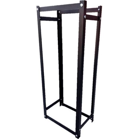 Portalegna per Camino da Interno o Esterno 40x25x99,5 cm in Acciaio King Nero (1/5)