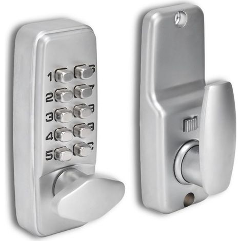 Serrure à code mécanique Verrou Sécurité Code Serrure de Porte à Code avec Poignée Serrure Porte Code pour Porte D'Entrée, Maison, Hôtel (1/5)