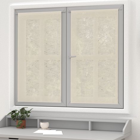 Paire de brise bise lin 60x120 cm LINEN naturel, par Soleil d'Ocre