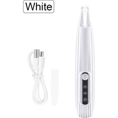 SABIR-Tondeuse électrique LED pour animaux de compagnie (orteils, pattes, chiens et chats) - Blanche (1/5)