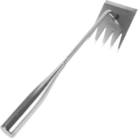 Outils de Désherbage Jardinage, Désherbeur de Jardin en Acier Inoxydable Argenté, Outil à Main Facile à Utiliser Ranger pour Pelouse et Parc Public (1/4)