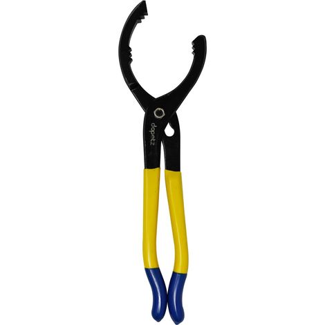 Dapetz ® 12" Adjustable Oil Filter Wrench Pliers Fits 60-115mm Filters Double-Dipped Handles for Stability Ideal for Engine Filters, Conduit, & Fittings