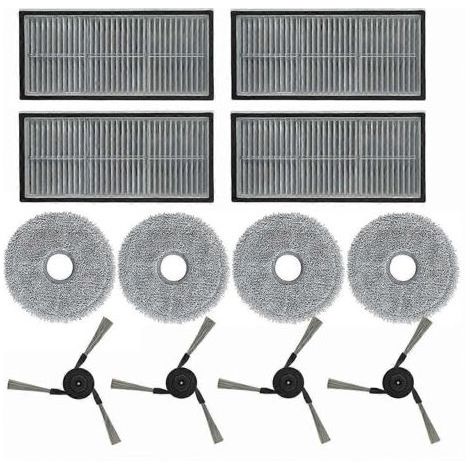 Accessoires de rechange pour aspirateurs robots X40/X40 Pro/X40 Ultra : brosses latérales, filtres HEPA, lingettes de nettoyage. (1/5)