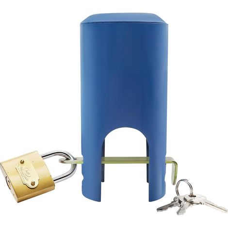 Cadenas Robinet Exterieur, Systèmes de Verrouillage de Robinets, Serrure de Robinet Prévenir le vol et le Vandalisme, Bleu (1/5)