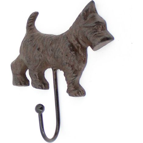 Signes Grimalt Dog Hanger 1 Knopf Vintage Grau Garderobenständer  Wanddekoration aus Gusseisenmetall, 14 x 12 x 5 cm