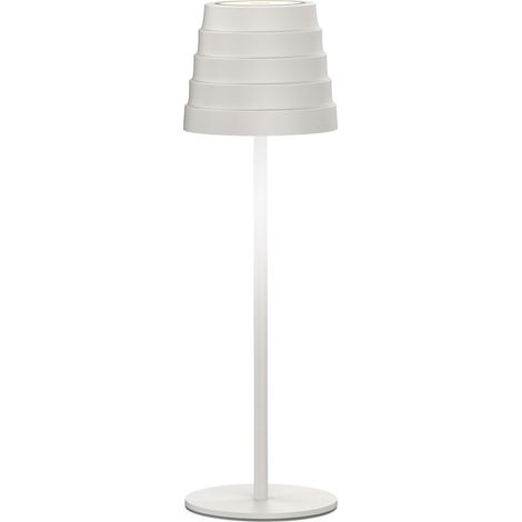 Lampe de table LED rechargeable IP54 mod. Maya couleur blanc (1/5)