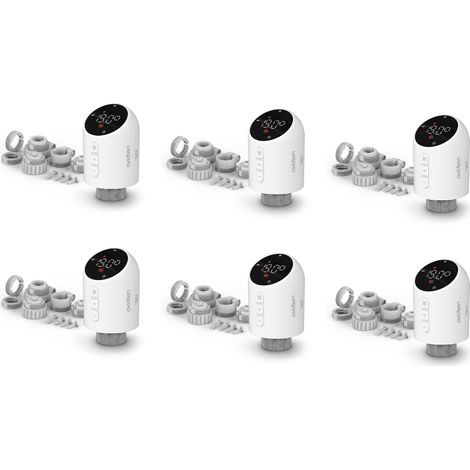 Lote de 6 válvulas termostáticas conectadas HomeFlow TRV de Avidsen (1/5)