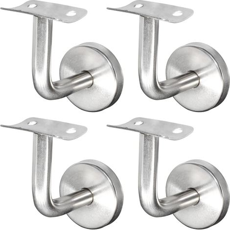 LaBlanc - 304 Edelstahl Handlaufstütze für Treppengeländer Wandstütze Holzgeländer Silber (4 Stück)