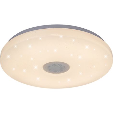 Lampe Plafonnier Wi-Fi Musique 13" 36W Applatie, Smart avec Haut-Parleur BT, Blanc & RGB Multicolore, Dimmable, Contrôle APP Wifi/Vocal/Télécommande (1/4)