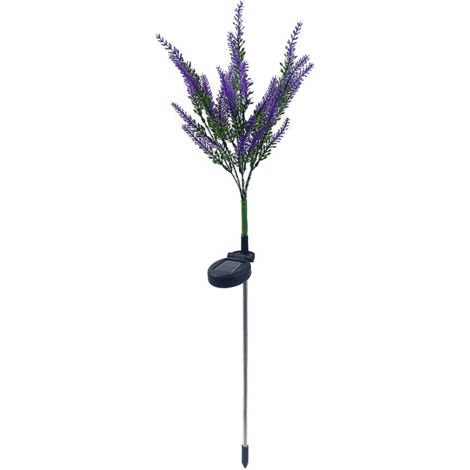 BUNTHAUS Lampe Solaire Jardin LED Décorative Forme de Lavande IP55 Étanche pour Extérieur Pelouse Cour-
