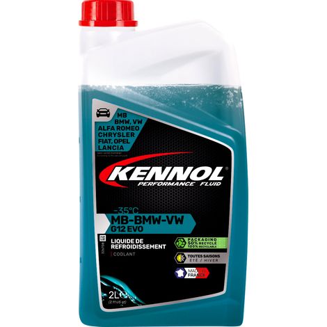 KENNOL Liquide de refroidissement G12 -35°C (Mercedes-BMW-Volkswagen), bidon 2 litres