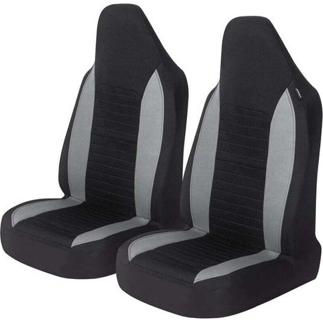 Housses de siège avant universelles, 2 pièces, pour voitures, camions, SUV, gris