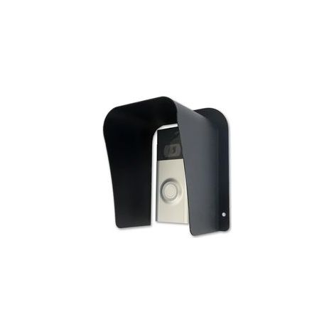 Couvercle de sonnette adapté pour sonnette radio/boîte murale/porte d'entrée/prise extérieure étanche à l'extérieur protection contre la pluie métal noir