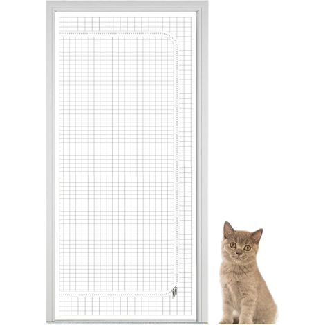Porte Moustiquaire Anti-Chat Grillage Résistant Aux Griffures Filet Intérieur à Fermeture Éclair Pour Entrée Cuisine Salon Patio Maison Accès Protégé (1/5)