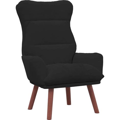 Fauteuil de Salon，Chaise，Fauteuil relaxant Noir 69 x 74 x 93 cm Velours CFW930576 (1/5)