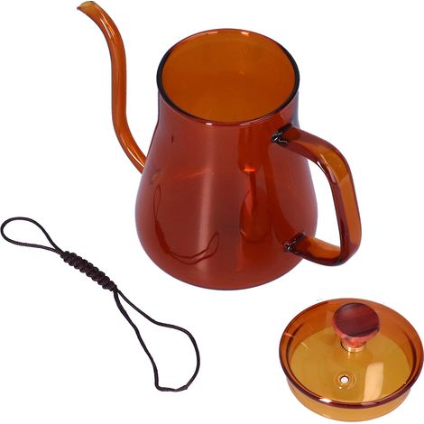 Bouilloire à long bec verseur, grande capacité, résistante à la chaleur, facile à nettoyer, cafetière à longue ouverture (1/5)