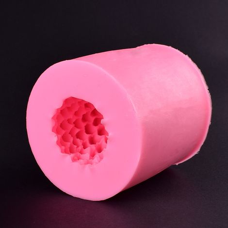 Moule de fabrication de bougies 3D en deux pièces - Moule à bougie en forme de pomme de pin de Noël, outil de cuisson de moule à savon fait main bricolage (1/2)
