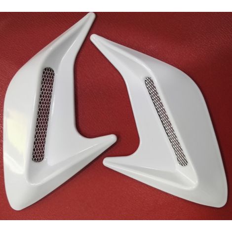 BRAVIX D'air de capot décorative 1 Paire Voiture Modified Shark Gill Simulation Air Outlet Côté Ventilateur Hotte Air Entrée Flux