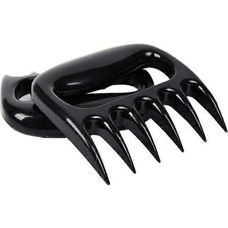 pinces à viande pour découper la viande - Préparation et découpe des aliments - Accessoires pour mijoteuse et gril - Fourchette à viande (noire) (1/4)