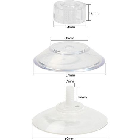 Juego de 15 ventosas sin taladro para cocina, dormitorio, baño, oficina, armarios, camping al aire libre, decoración hecha a mano (60 mm) (1/3)