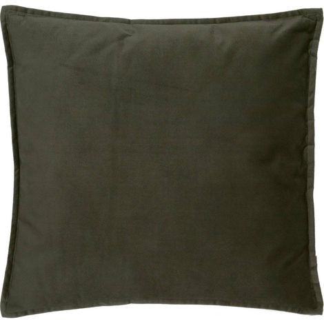 Coussin déhoussable en velours Vert Olive 45x45 cm