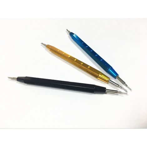 Watch repair tool: Spring bar tool for disassembling and assembling watch lugs all-metal watch repair tool with stepped spring bar tool, blue.--DTEKGAZ